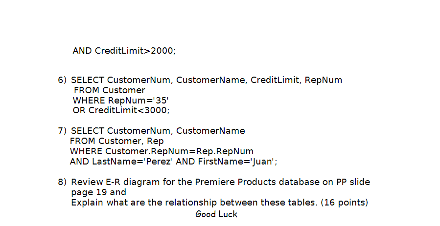 Solved Assignment 5 Understanding SQL 100 points: (Questions | Chegg.com