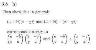 Solved 5 Problem 5-Showing That Complex Numbers, C, Have A | Chegg.com