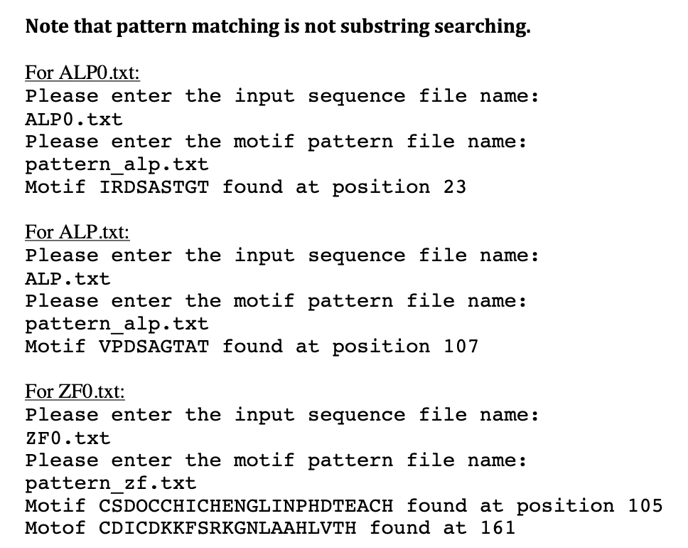 Write a Python program that finds motifs in a given | Chegg.com
