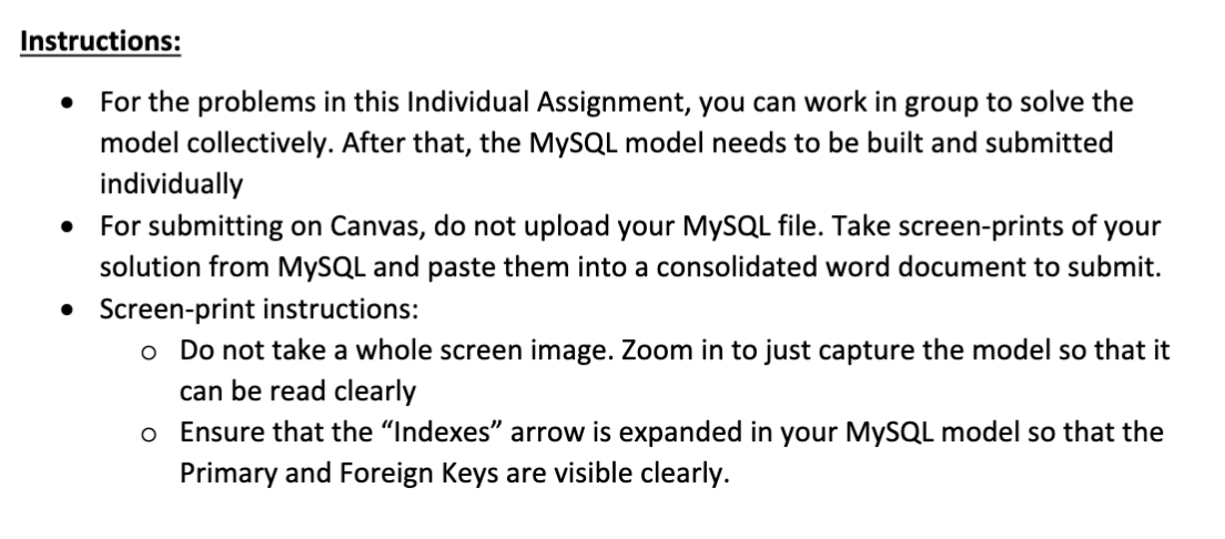 Solved Instructions: For the problems in this Individual | Chegg.com