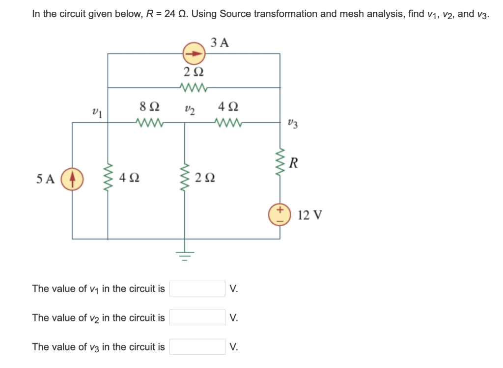Solved In the circuit given below, R = 24 N. Using Source | Chegg.com