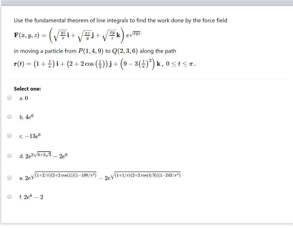 Solved Use The Fundamental Theorem Of Line Integrals To F Chegg Com