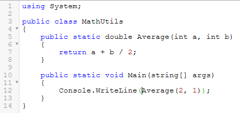 Solved 1 using System; 2 3 public class Mathutils 4 { 5 | Chegg.com