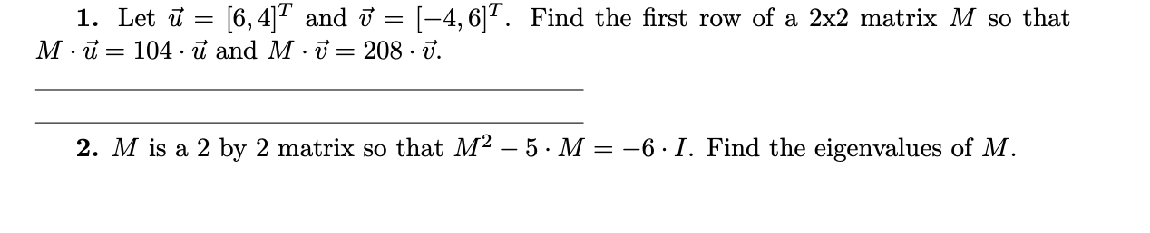 Solved 1. Let u 6 4 T and v 4 6 T . Find the Chegg