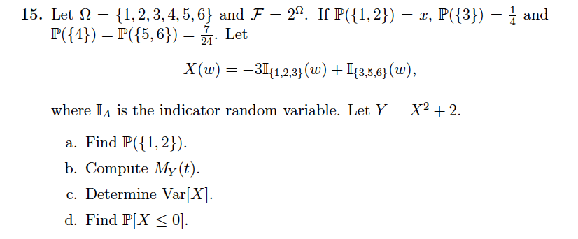 Solved 15 Let N 1 2 3 4 5 6 And F 22 If P 1 2 Chegg Com