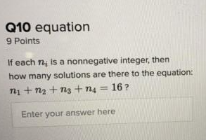 Solved Q10 equation 9 Points If each ni is a nonnegative | Chegg.com