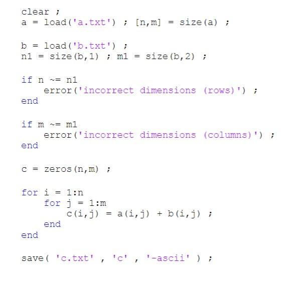 Solved In Example 5B, an m-file (EX5B.m) that adds two | Chegg.com