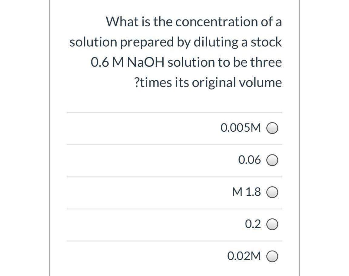 Solved What Is The Concentration Of A Solution Prepared By | Chegg.com