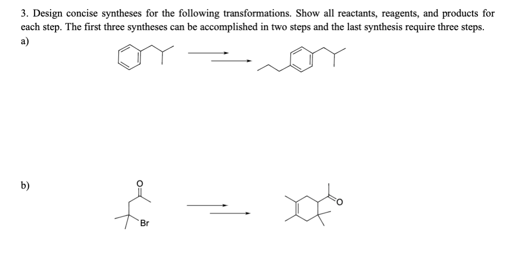 Solved 3. Design Concise Syntheses For The Following | Chegg.com