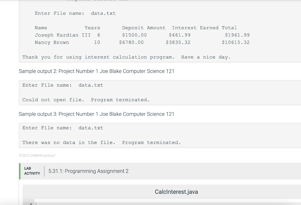 Solved This assignment is to read from an input file and | Chegg.com