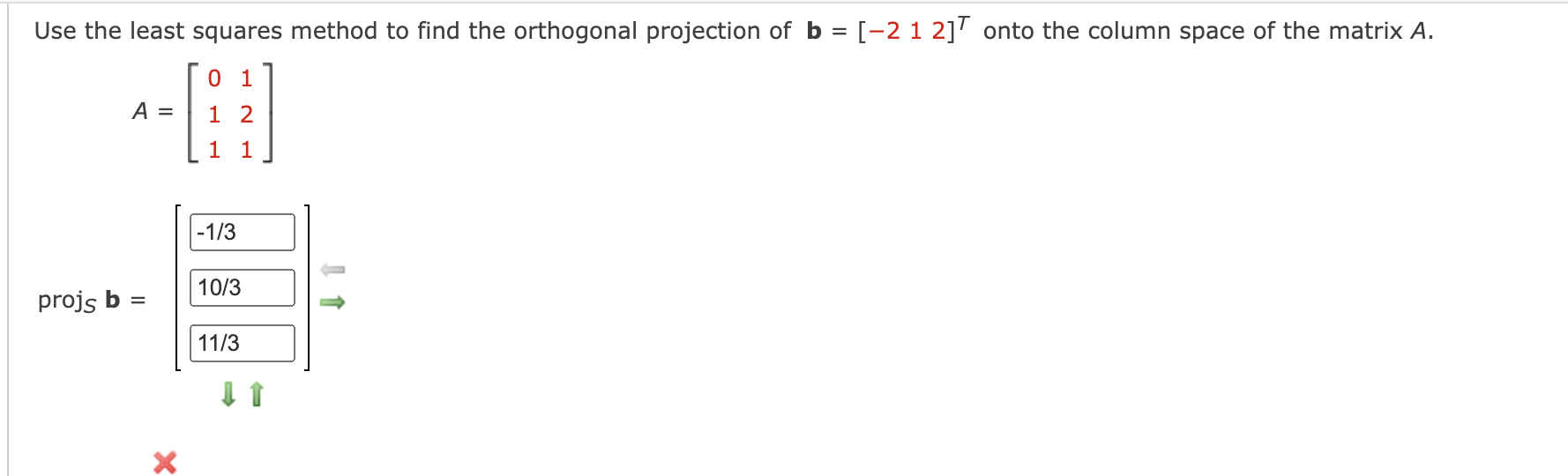 Solved Use The Least Squares Method To Find The Orthogonal | Chegg.com