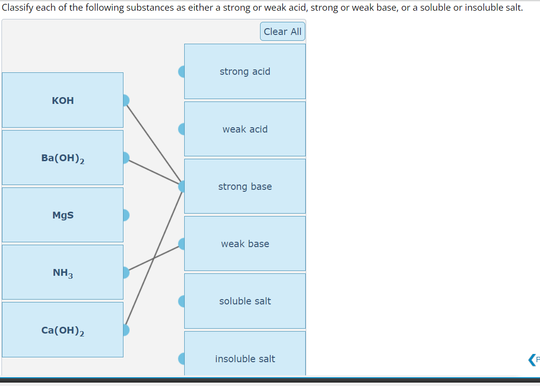 Solved Classify each of the following substances as either a | Chegg.com