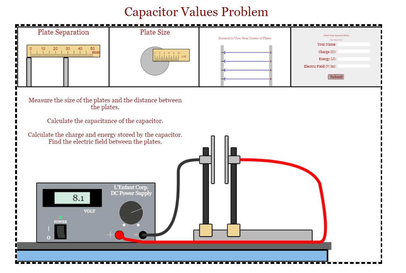 Solved Capacitor Values Problem Measure the size of the | Chegg.com