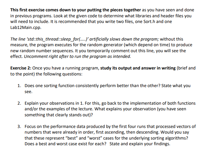 Exercise 1: Implement a program that will allow you | Chegg.com