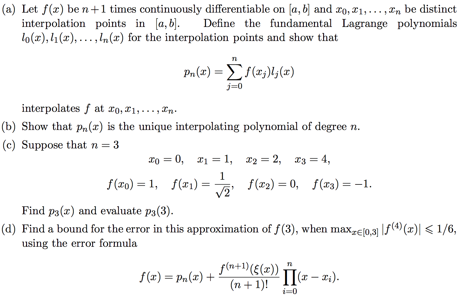 Solved A Let F X Ben 1 Times Continuously Differentiab Chegg Com