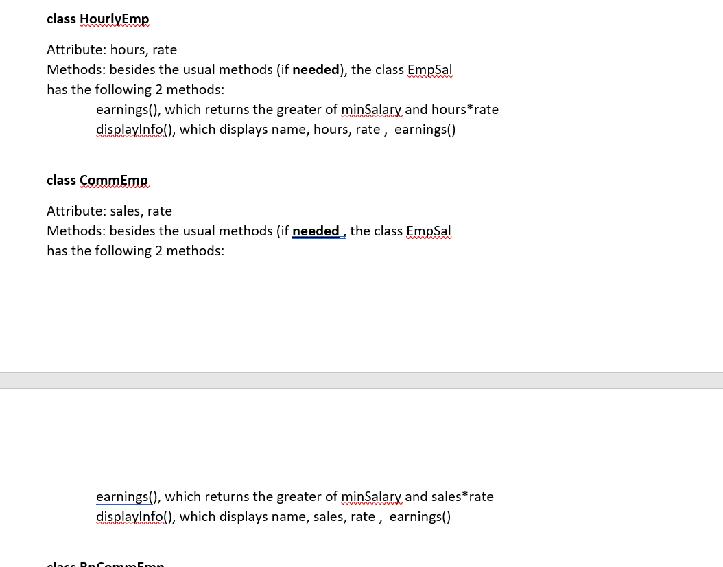 Solved 1. Write the code for the following classes of | Chegg.com