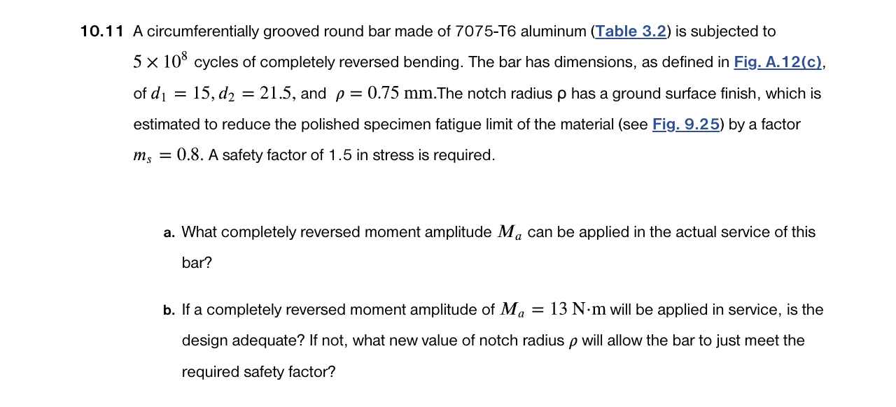Solved 11 A circumferentially grooved round bar made of | Chegg.com