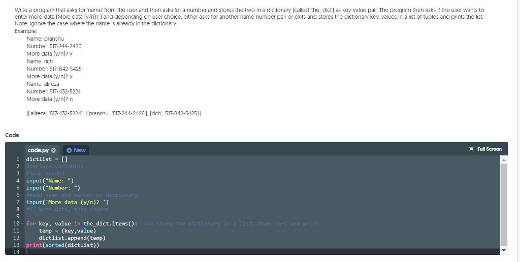 Solved Write a program that asks for 'name from the user and | Chegg.com
