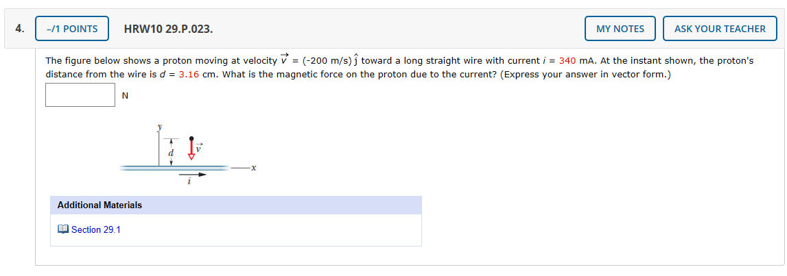 Solved The Figure Below Shows A Proton Moving At Velocity = | Chegg.com