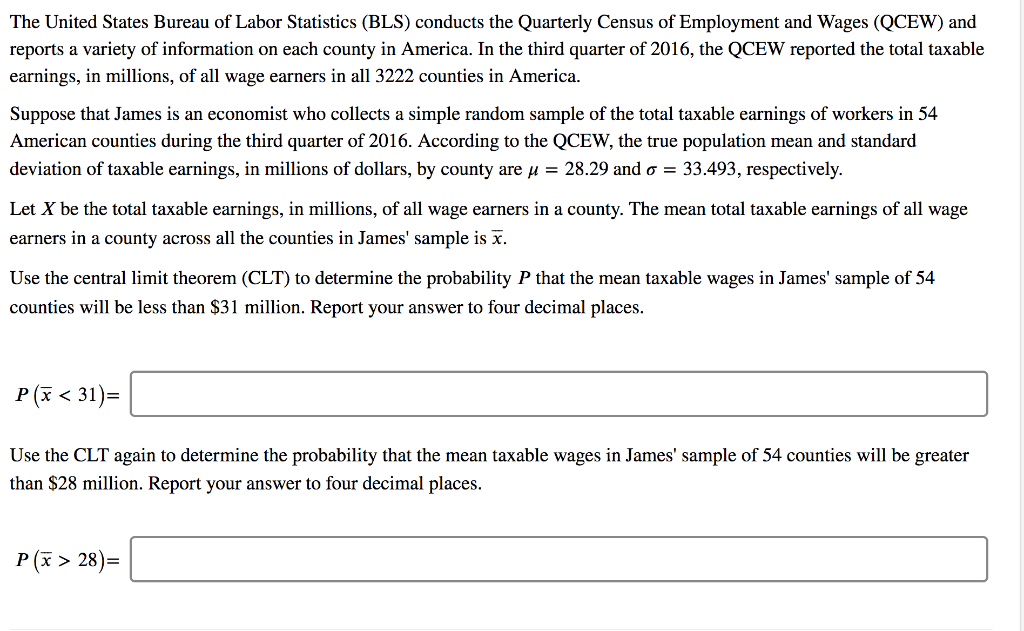 Solved The United States Bureau Of Labor Statistics (BLS) | Chegg.com