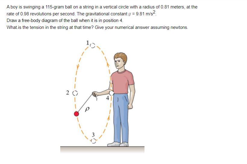 Ball swinging hot sale on string physics