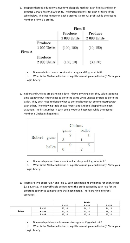 Solved 11. Suppose there is a duopoly (a two firm oligopoly | Chegg.com