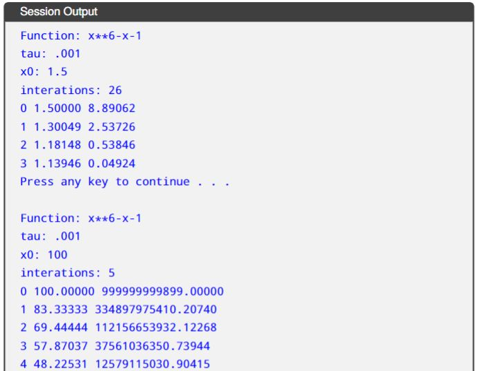 Solved Listing 1: newton.py 1 f = lambda x: x**6 - x - 1 2 | Chegg.com