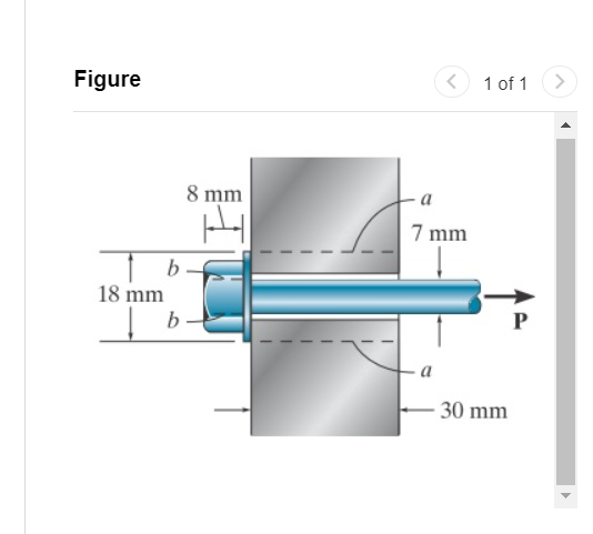 Solved The long bolt passes through the 30−mm-thick plate as | Chegg.com