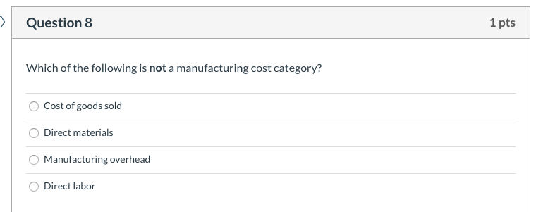 Which Of The Following Is Not A Manufacturing Cost Category