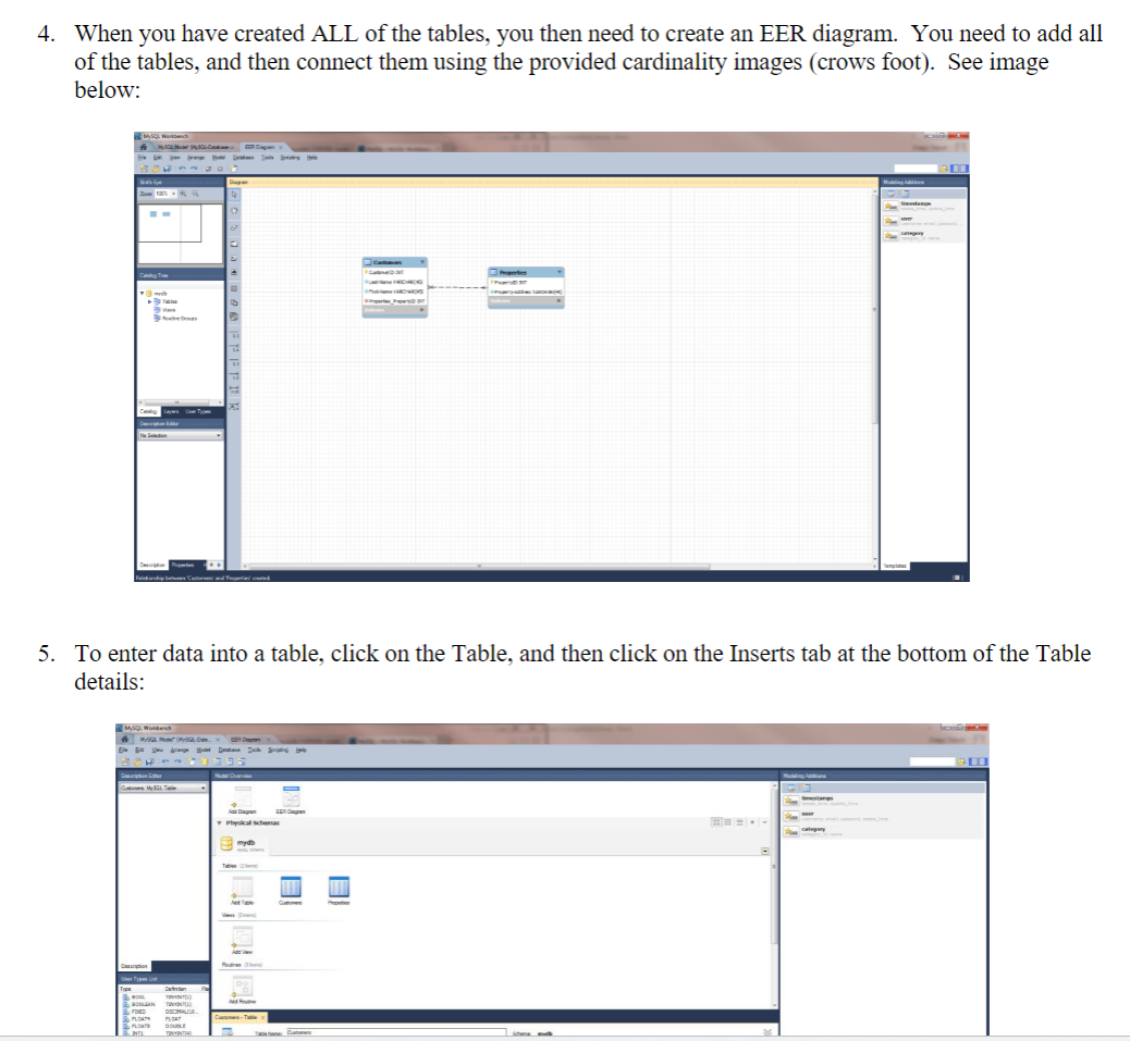 B. Part II: Create A Database In MySQL Server. ( | Chegg.com