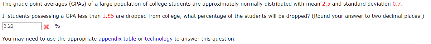 Solved The grade point averages (GPAs) of a large population | Chegg.com