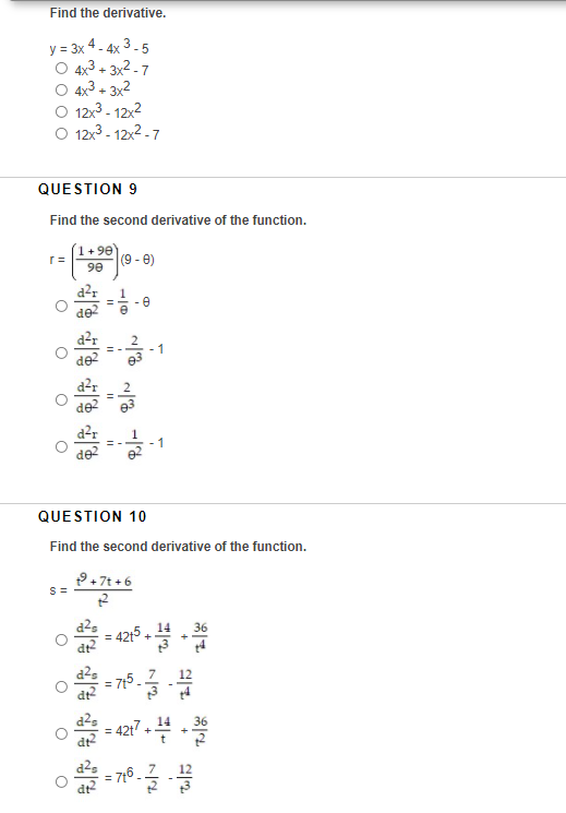 derivative of 3x x 4 2 x 4 3