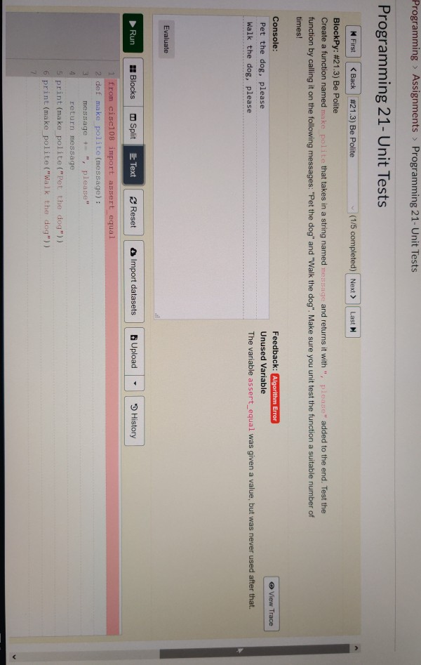 Solved When I run my code here it states that I'm missing | Chegg.com