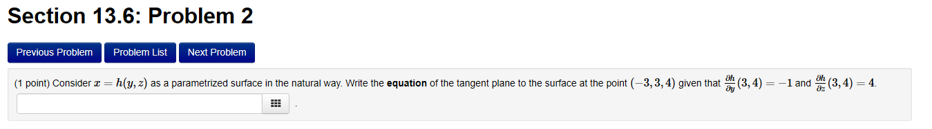 Solved Section 13.6: Problem 2 Problem List Previous Problem | Chegg.com