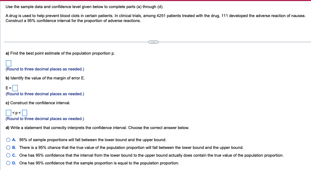 Solved Use The Sample Data And Confidence Level Given Below Chegg