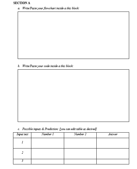 Solved Section A: Using The If-else Selection Control | Chegg.com