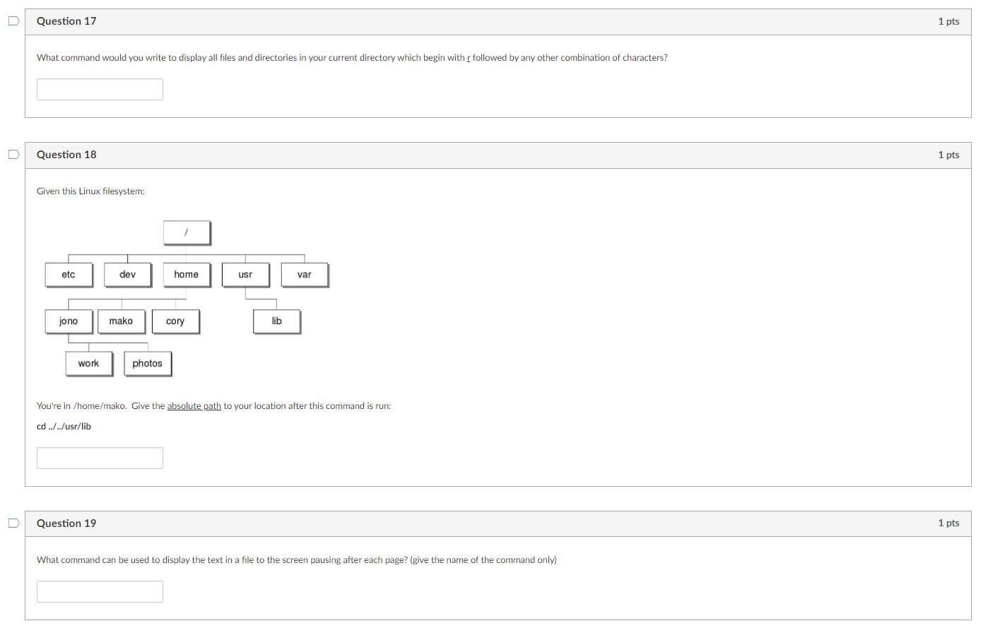 Solved D Question 17 1 pts What command would you write to | Chegg.com