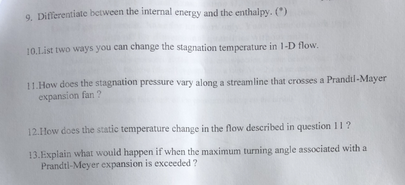 Solved 9. Differentiate between the internal energy and the | Chegg.com