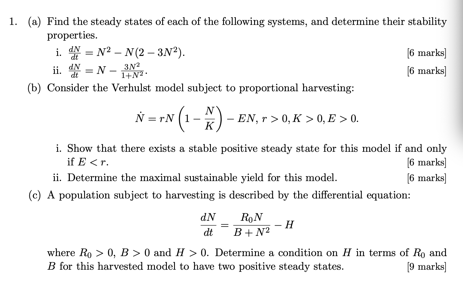 Steady-state solution branches of the state variables, evaluated at the