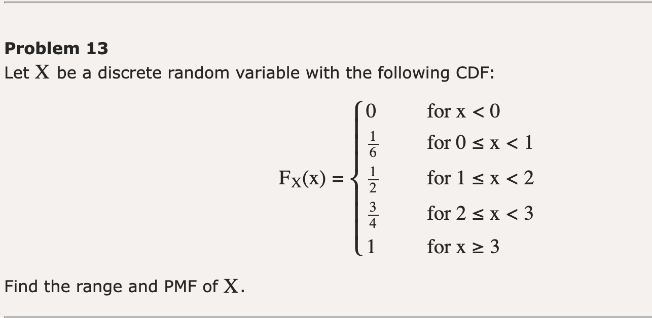 Solved Let X Be A Discrete Random Variable With The 9719