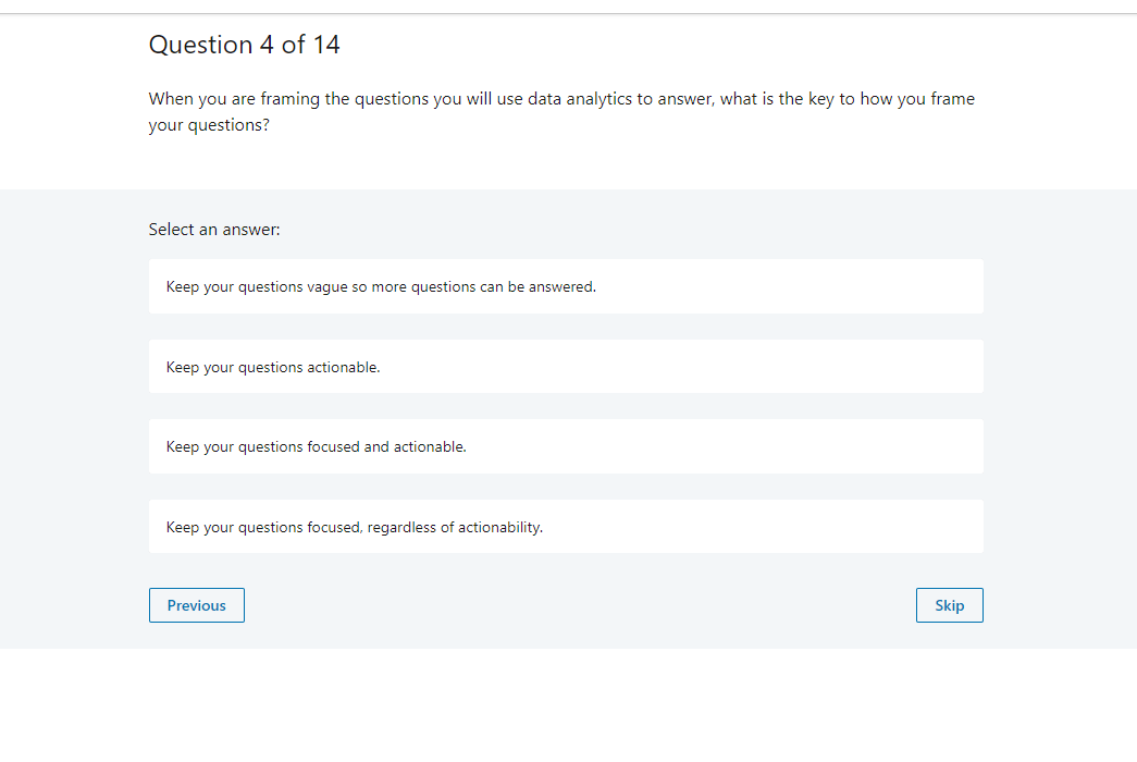 Solved Question 4 ﻿of 14When you are framing the questions | Chegg.com