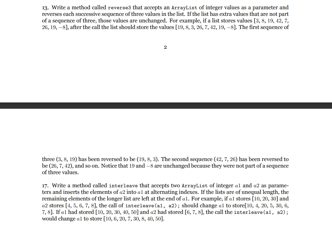 Solved 13. Write a method called reverse that accepts an | Chegg.com