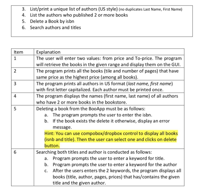 Problem Description Given a file books.txt of the | Chegg.com