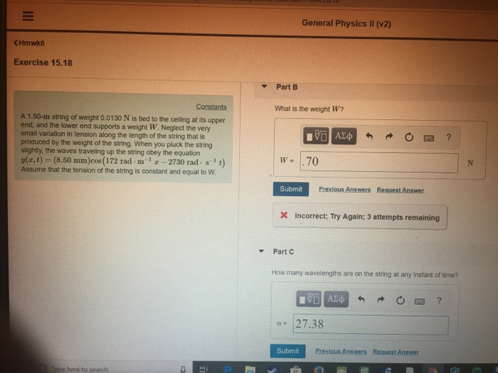Solved 104455118 General Physics II (v2) CHmwk6 Exercise | Chegg.com