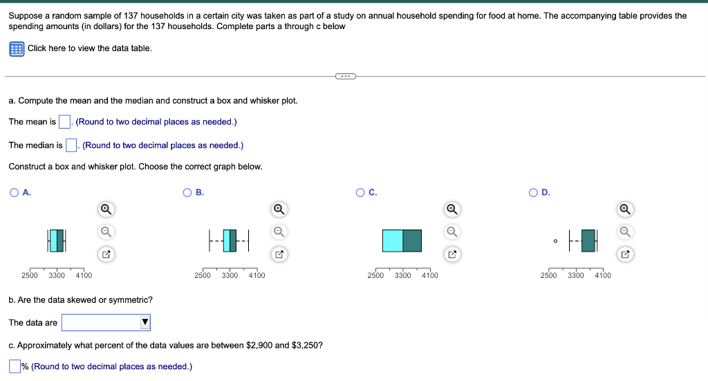 Solved Data tableSuppose a random sample of 137 households | Chegg.com