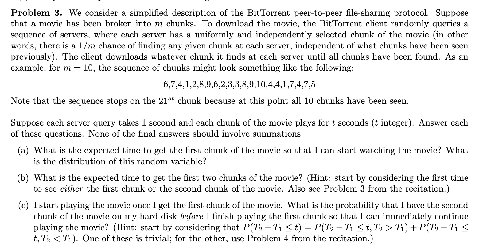 Problem 3. We consider a simplified description of | Chegg.com