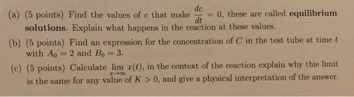 Solved 4. Suppose there are two reactants A and B which | Chegg.com