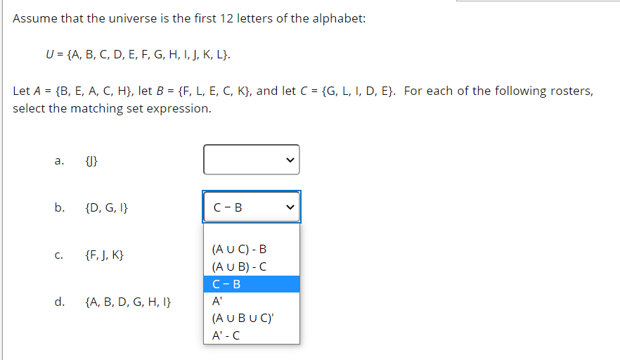 Solved Assume That The Universe Is The First 12 Letters O Chegg Com