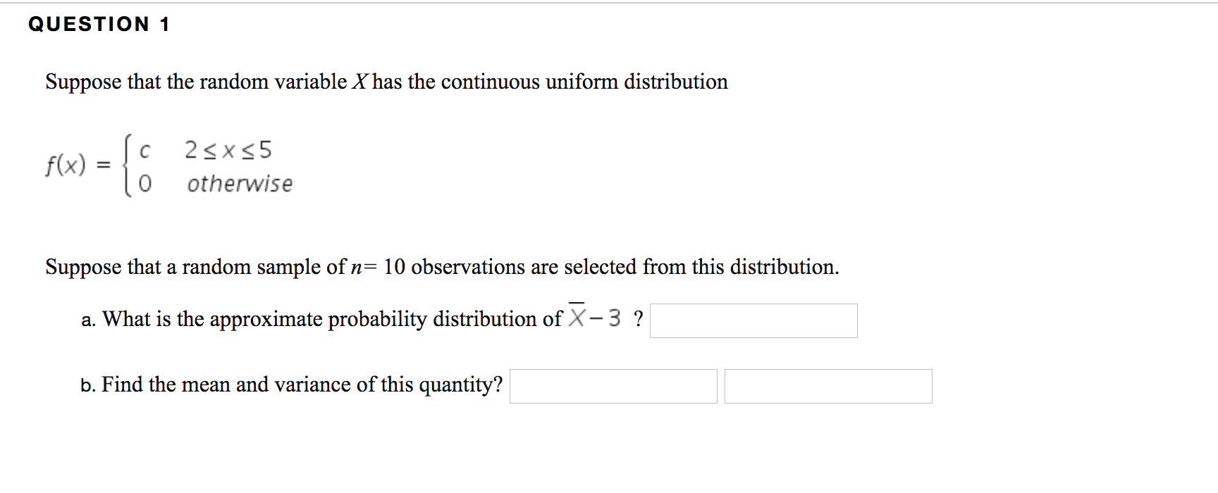 Solved QUESTION 1 Suppose that the random variable X has the | Chegg.com