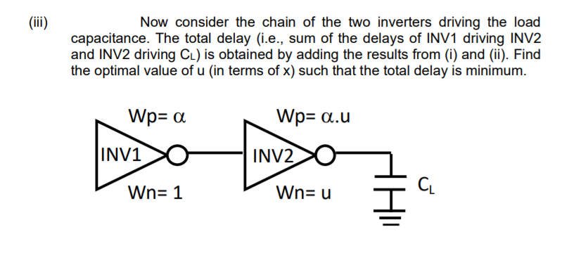 (ii) Next INV1 is connected such that it drives INV2 | Chegg.com